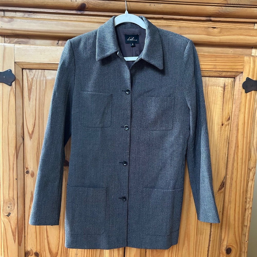 Vintage Lulus Blazer Wool blend Brown Women's Size 2